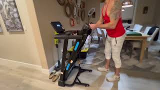 MERACH Treadmills for Seniors with Handles, 300LBS Capacity Treadmill 7-Layer Belt Treadmill