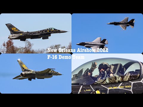 2022 USAF F-16 Viper Demo - New Orleans Airshow [FULL DEMO]