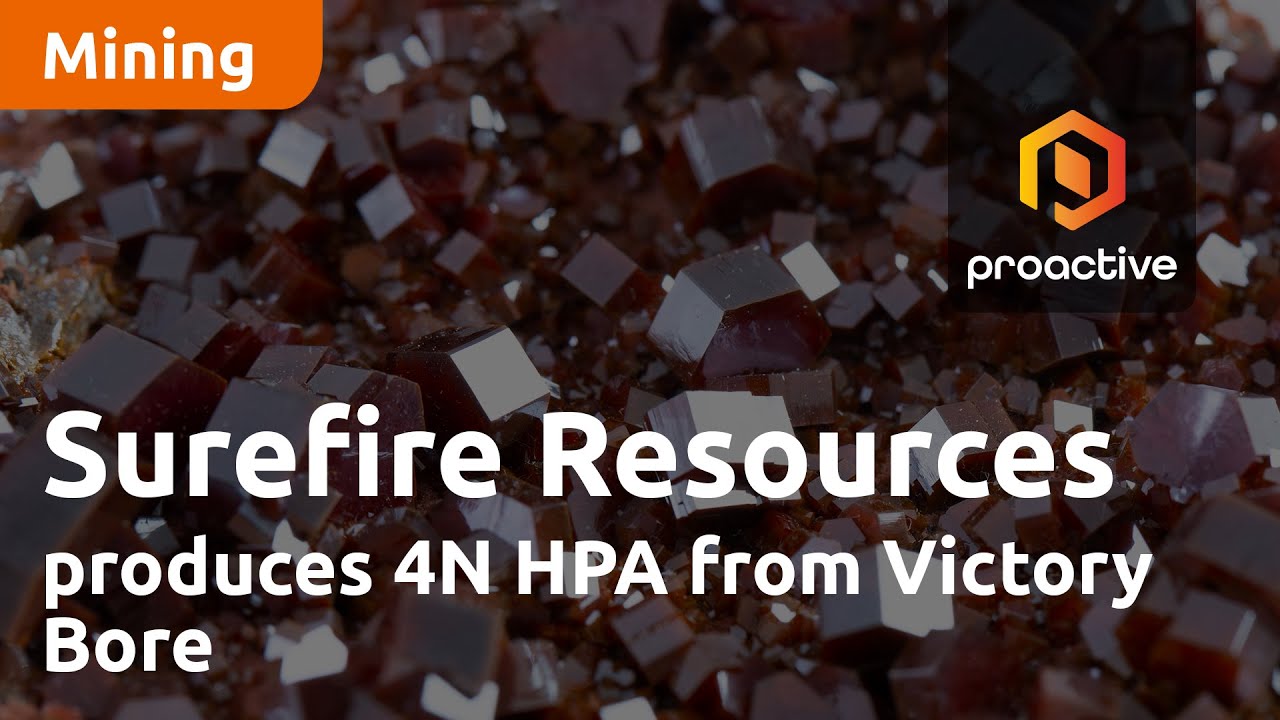 Surefire Resources produces 4N HPA from Victory Bore