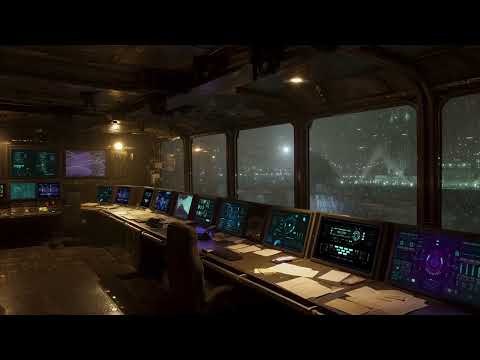 Nuclear Facility Night Shift Radio Chatter | Sci-Fi Ambiance for Sleep, Study, Relaxation