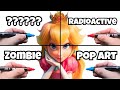 Drawing Princess Peach In 8 Mysteriously Different Styles