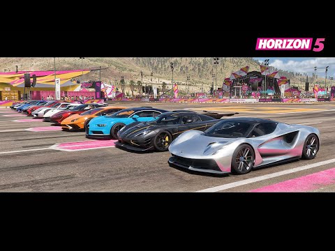 Forza Horizon 5 - Top 22 Fastest Hyperacars Drag Race (2022 Update)