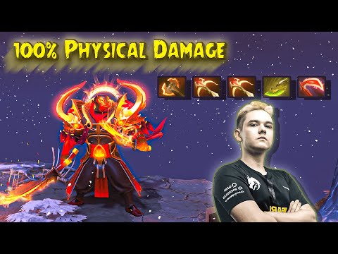 Yatoro Ember Spirit Full Physical Damage BattleFury Build | Dota 2 Reels | 7.32d