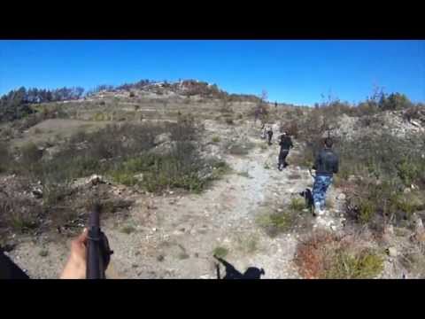 تدريب مجموعة من عناصر كتائب الهجرة الى الله على الرمي وطرق التقدم خلال المعارك في ريف اللاذقية