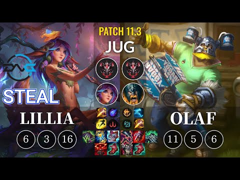 DFM Steal Lillia vs Olaf Jungle - KR Patch 11.3