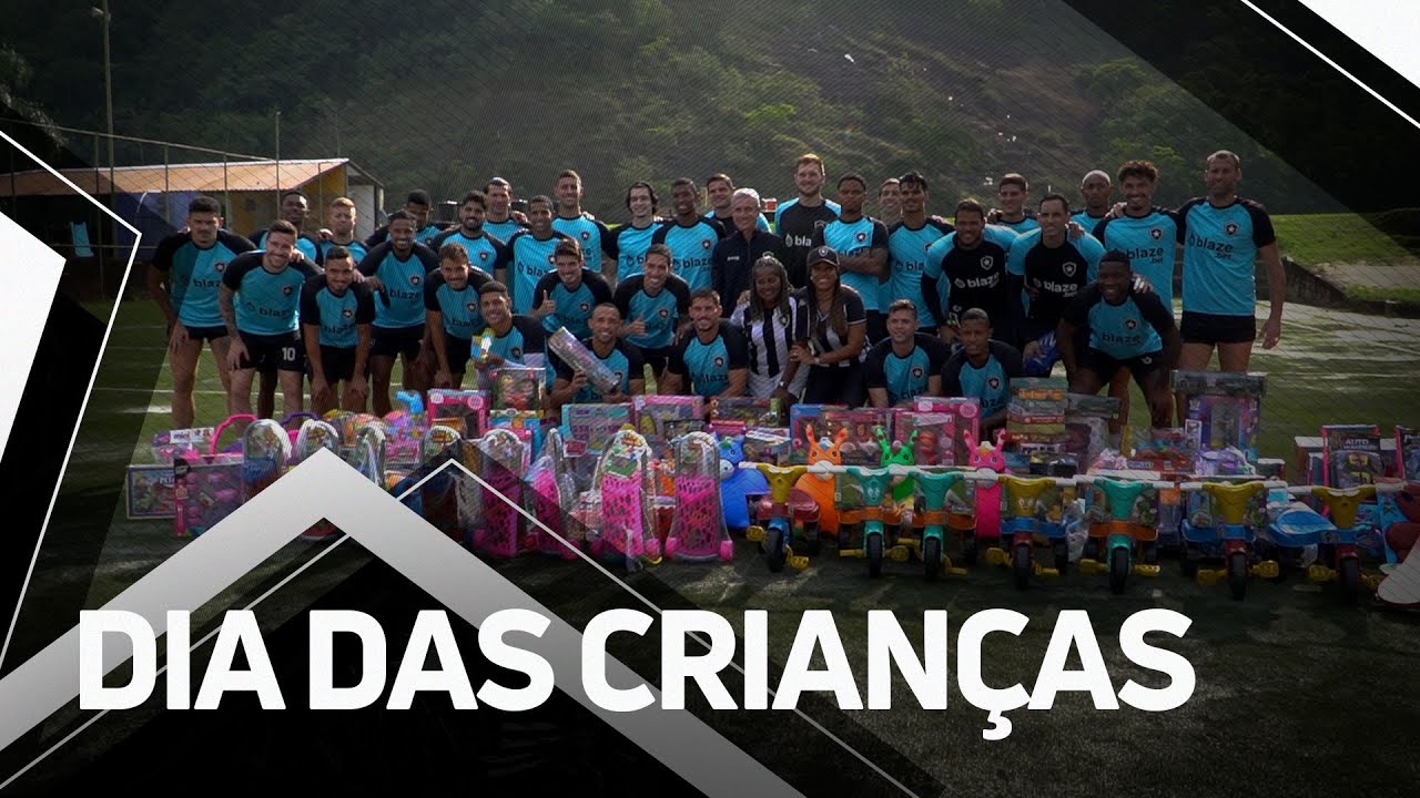 VÍDEO: em tradição deixada por ex-motorista Maurão, elenco do Botafogo participa de ação de Dia das Crianças