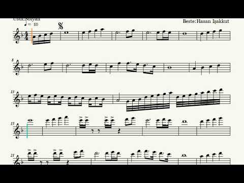 I Love You -  Ömer Faruk Tekbilek - Nota Eşliğinde (Ahenk: Kız Neyi - 4 Ses - B)