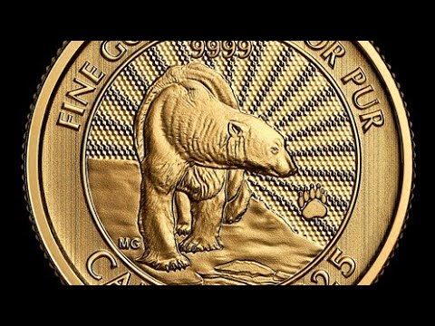 THE MAJESTIC POLAR BEAR 1st Strikes 2025 CANADA 1/10oz .9999 24k GOLD $5 Coin