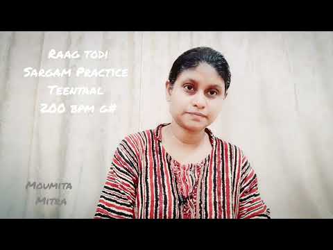 Raga Todi Sargam Practice tutorial in Teentaal by Moumita Mitra