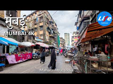 MUMBAI DONGRI 🇮🇳 Real Old Mumbai Walking Tour 4K