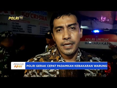 POLSEK MUNTILAN GERAK CEPAT BANTU PEMADAMAN KEBAKARAN WARUNG