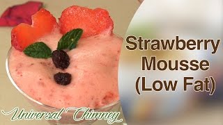 Low Fat Strawberry Mousse By Smita II Valentine&#39;s Day Special