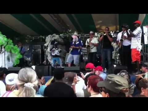 Big Chief Bo Dollis Jr. & The Wild Magnolias @The French Quarter Fest,New Orleans 4-15-2012