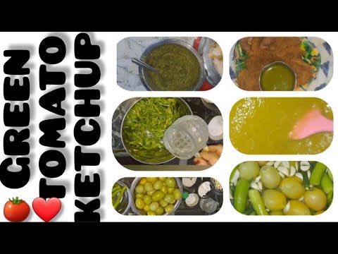 GREEN TOMATO🍅 KETCHUP ||HARE TAMATAR KI SAUCE ||HOW TO MAKE GREEN TOMATO 🍅 KETCHUP