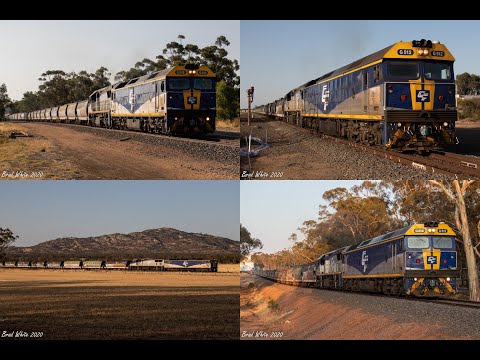 Return of the QUBE BG Grain Train: Chasing G512 and VL356 on 9186 Nullawil grain- 21/1/20