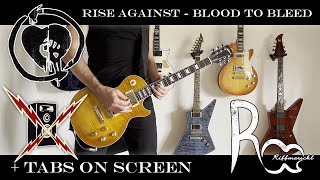 Rise Against - Blood To Bleed Guitar Cover with Tabs on screen 4K UHD