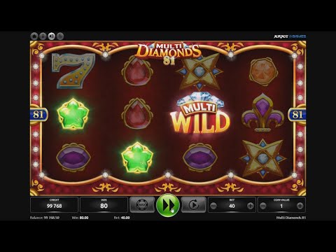 Multi Diamonds 81 - priebeh hry online casino automatu od Kajot Games
