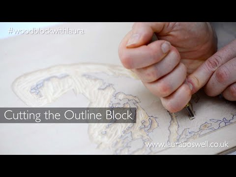 Japanese Woodblock With Laura Episode 9 - Cutting the Outline Block