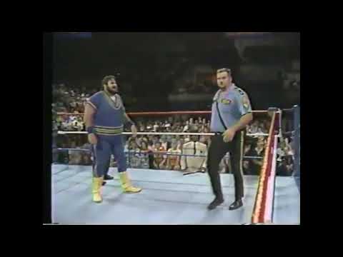 Twin Towers vs Jobber Ray Brown & Jerry Lynn WWF Wrestling Challenge 1989