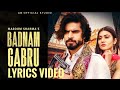 Badnam Gabru Lyrics Video Masoom Sharma New Haryanvi Songs Haryanavi 2021 AB Official Studio