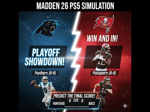 Panthers vs Buccaneers Live | NFL Week 18 Simulation | Madden 26 Next-Gen Gameplay