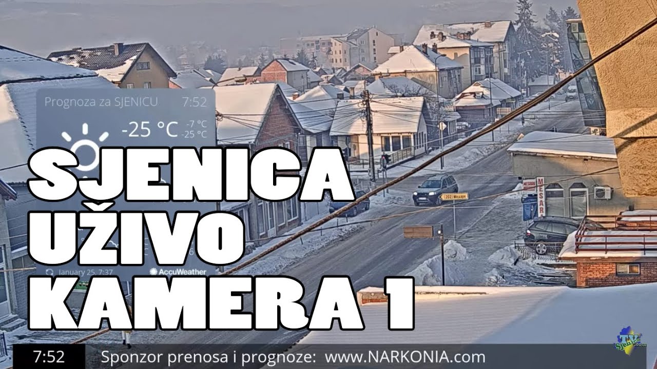Live webcam view of Cruce Central de Sjenica