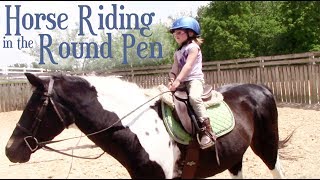 Kids Horse Riding in the Round Pen | Crazy8Family