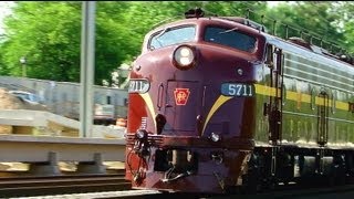 preview picture of video 'PRR E8's on the Susquehanna Limited in Halethorpe, MD'