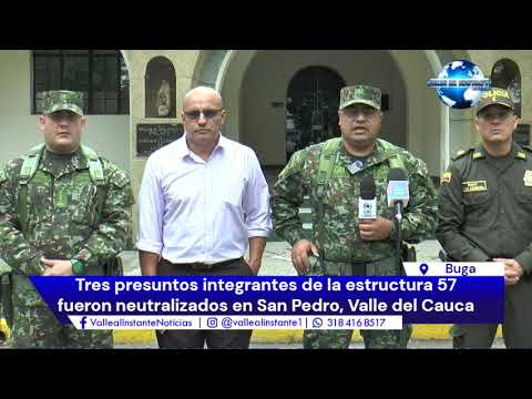 Tres presuntos integrantes de la estructura 57 fueron neutralizados en San Pedro,