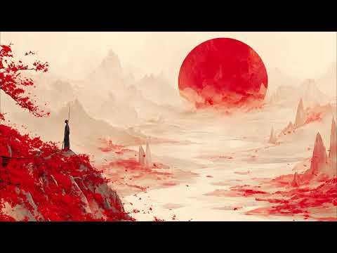 Crimson Horizon | Oriental Dreamscape Frame TV Art