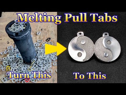 Melting Pull Tabs - Beautiful Yin and Yang Pendant from 100% Pull Tabs - (Trash to Treasure)