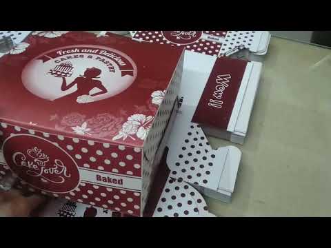 Printed Kraft Paper Exclusive Designer Cake Boxes, For Cakes, Pastry & Pizza Packaging, 450 Gsm