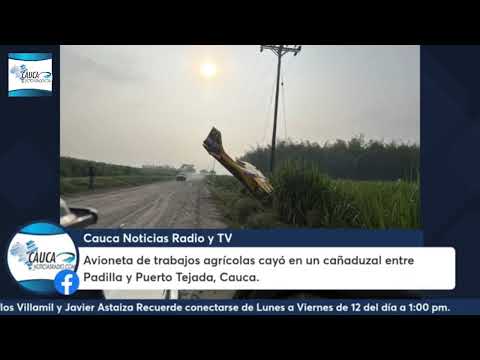 Avioneta de trabajos agrícolas cayó en un cañaduzal entre Padilla y Puerto Tejada, Cauca.