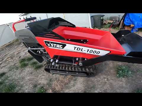 Stag TDL-1000 Self loading and dumping ride on tracked wheelbarrow walk around