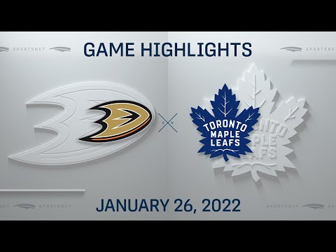NHL Highlights | Ducks vs. Maple Leafs - Jan. 26, 2022