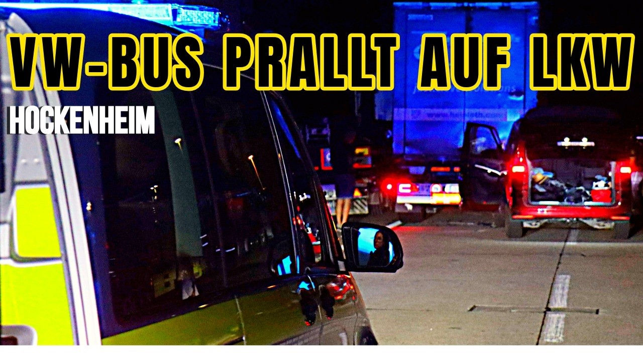 Verkehrsunfall auf Rastanlage am Hockenheimring-West – VW fährt auf abgestellten Lkw auf