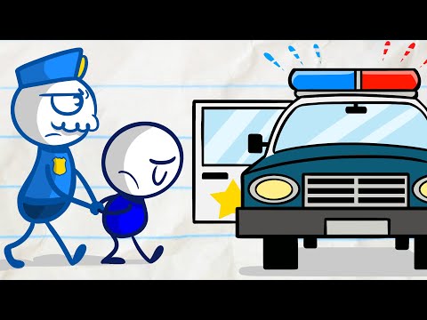 Pencilmate & Pencilmiss 🚓 COPS 🚓 POLICE OFFICER 🙈 Cartoons 2020 | Animation | Pencilmation