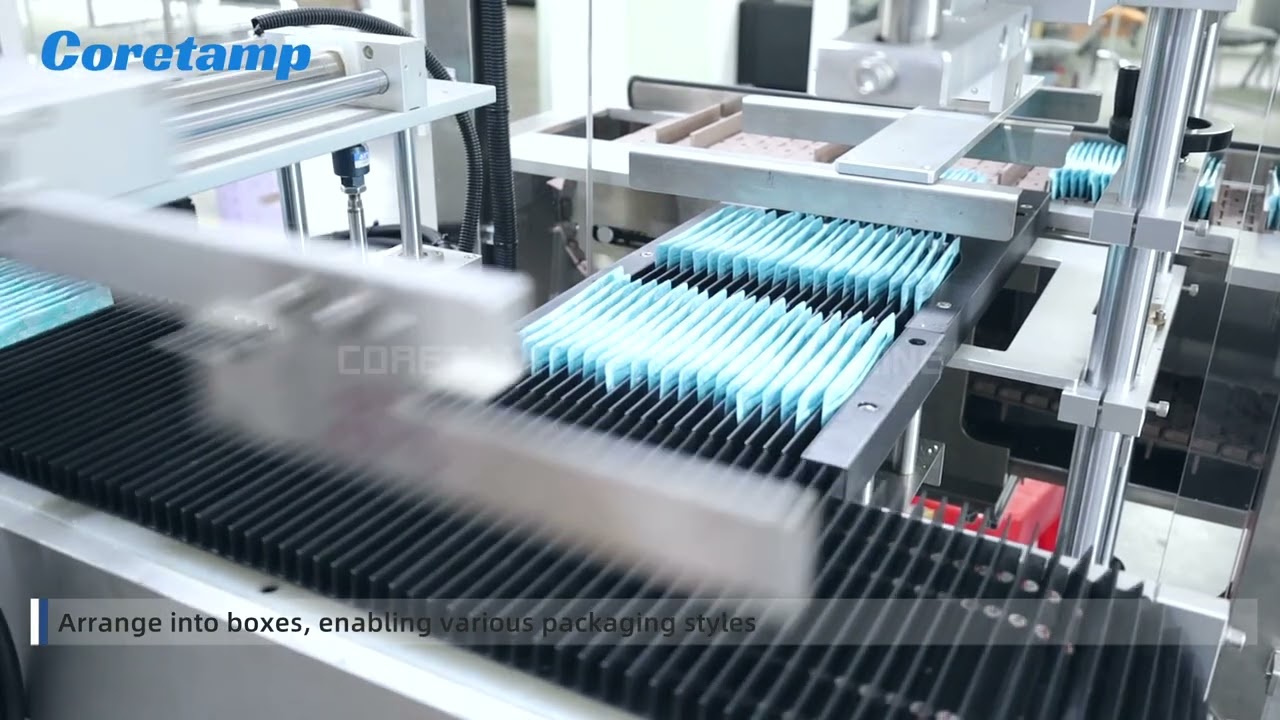 Multi-lane granule packaging machine + side-ordered feeding, counting and cartoning line GMP