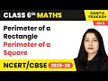 Perimeter Of A Rectangle Perimeter Of A Square Perimeter Area Class 6 Maths Ch 6 CBSE 2025