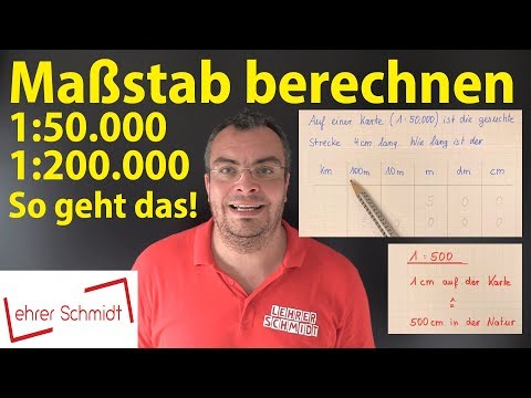 Calculating scale - What does 1:50,000 or 1:200,000 mean? | Teacher Schmidt - simply explained!