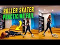 Roller Skater Fell to the Ground While Practicing at Home