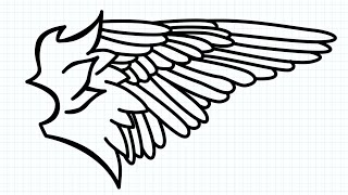 How to Draw Angel Wings For Beginners / Easy Drawing Tutorials