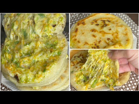 💥 Como preparar Pupusas de Queso, Pipián, y Jalapeño 🌶️ 🤤receta paso a paso para Principiantes