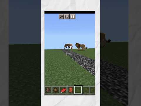 Game Frenzy - the most epic Minecraft mob battle between lion vs 2 hyenas let's see what happens #shorts