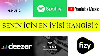 Apple Music, Spotify, Youtube Music, Deezer, Tidal, Fizy Tüm Müzik Uyg