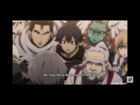 Goblin slayer takes off his helmet