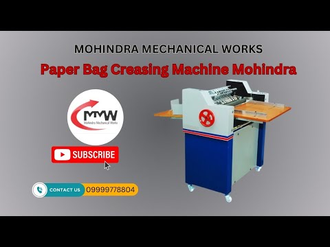 Paper Bag Creasing Machine Mohindra