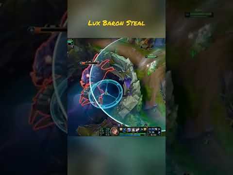 Lux Baron Steal 💀 #lux #leagueoflegends #montage #crownguard #forglory #shorts #satisfying #best