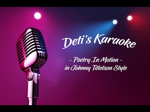 Poetry In Motion * Johnny Tillotson * Karaoke