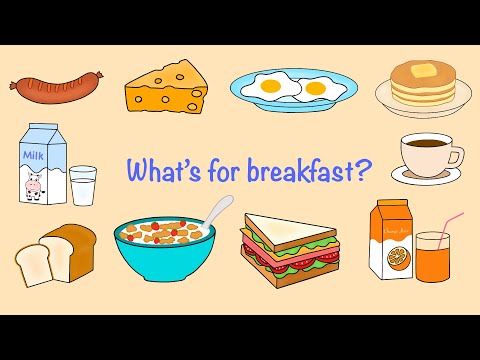 Breakfast Vocabulary for children / breakfast flashcards
